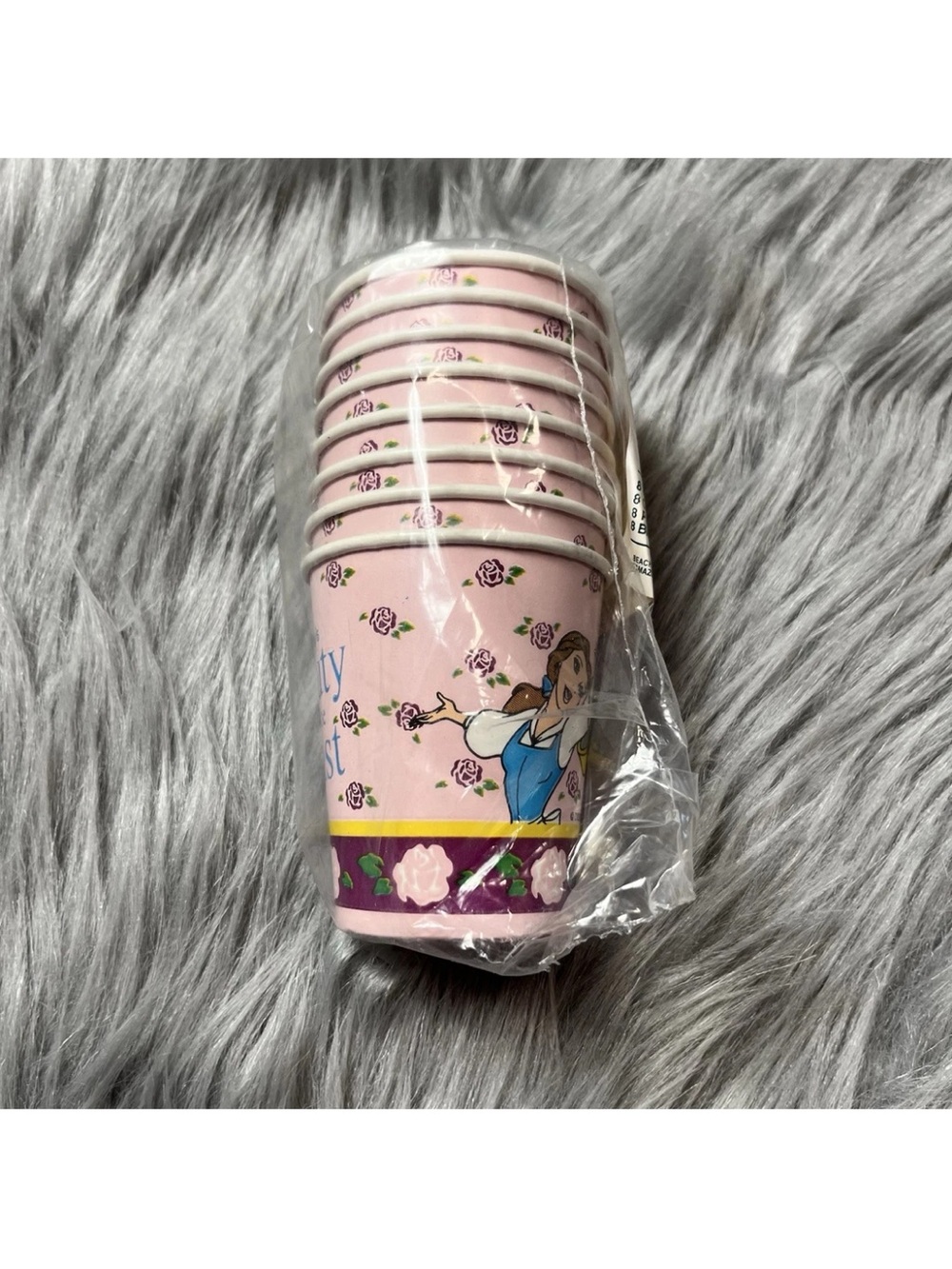Vintage 90s Disney Beauty And The Beast Small 8 Pack Birthday Party Cups